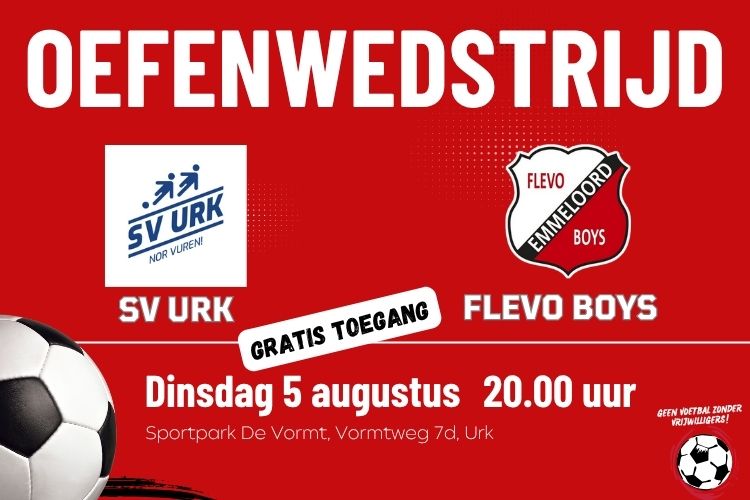 Oefenwedstrijd Urk - Flevo Boys