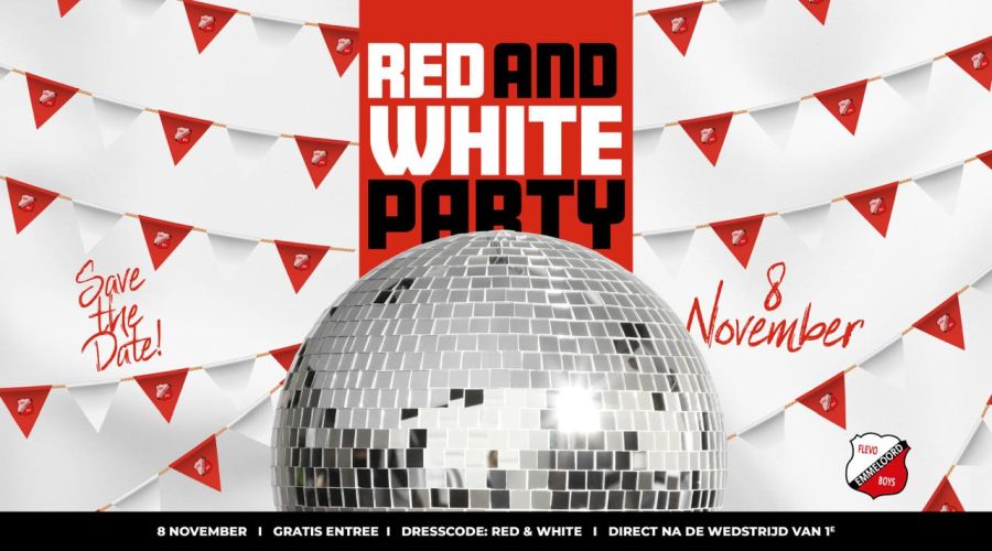 Red&White party bij Flevo Boys!