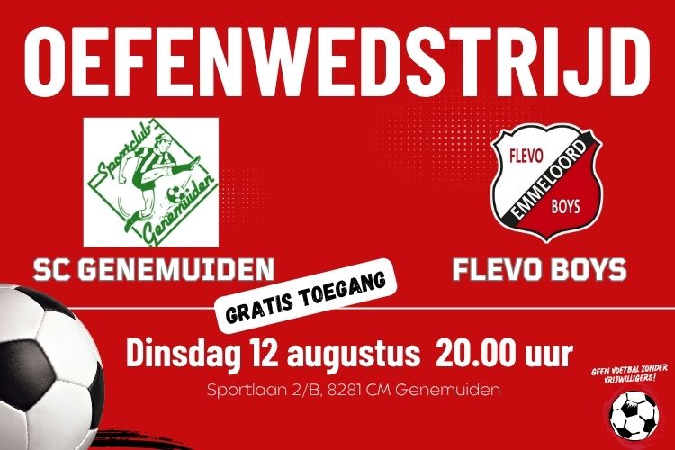 Oefenwedstrijd SC Genemuiden tegen Flevo Boys