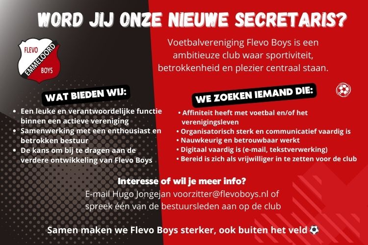 Vacature secretaris