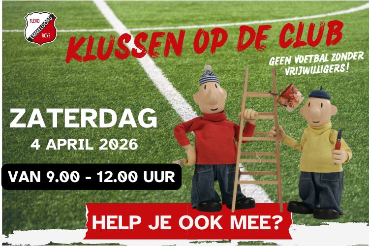 Klusdag bij Flevo Boys – help jij mee?