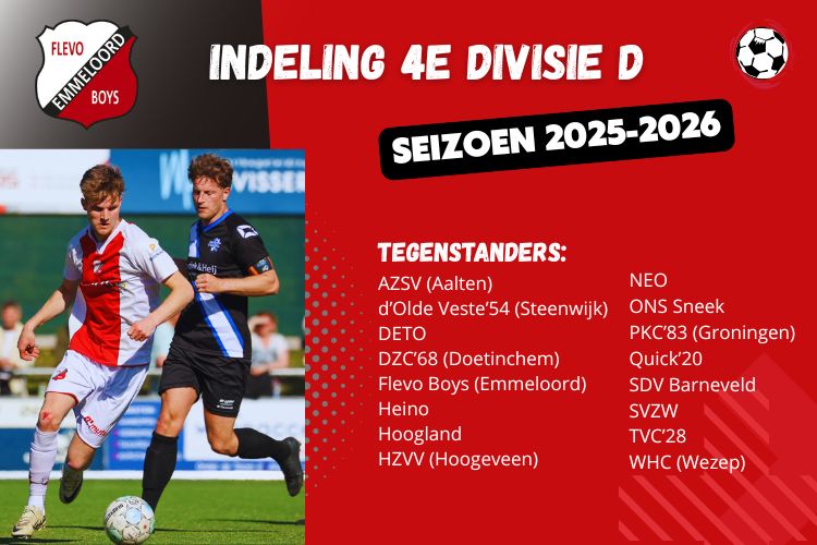 Flevo Boys opent nieuw seizoen tegen DZC’68: check hier het hele programma