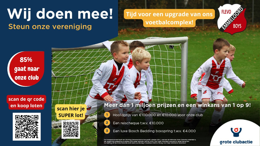 ZATERDAG 19 SEPTEMBER: DE GROTE CLUBACTIE GAAT VAN START!